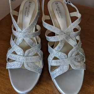 Silver Glittery Heels